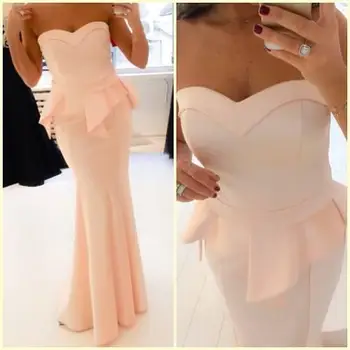 

Ready to ship On sale Fashion 2019 mermaid gown Sweetheart off shoulder pink women Cheap Bridesmaid Dresses