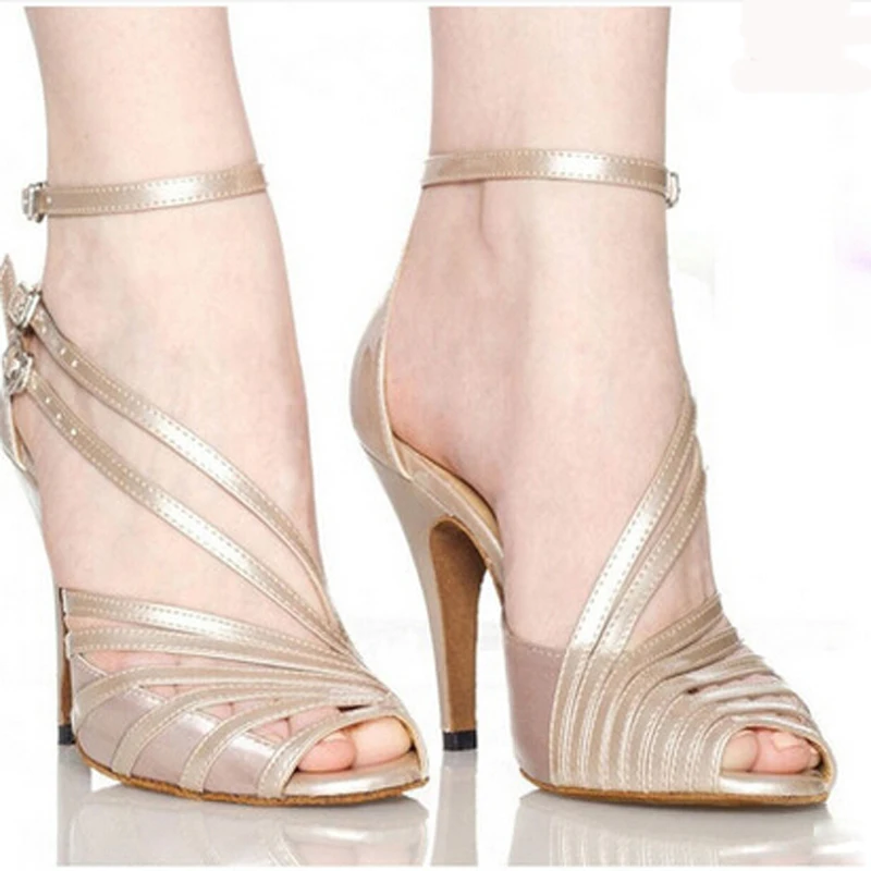 melhor Mulheres Ballroom Latin sapatos de dança salsa samba tango Kizomba sandália Sola Macia sapatos de dança do Sexo Feminino sapatos de salto Alto 6 7. 5 8. 5 cm VA301132