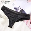 ACOUSMA Women G-String Hollow Out Lace Sexy T Back Thongs Panty Underwear Seamless Breathable Farbic Low Waist 8 Colors Optional 1