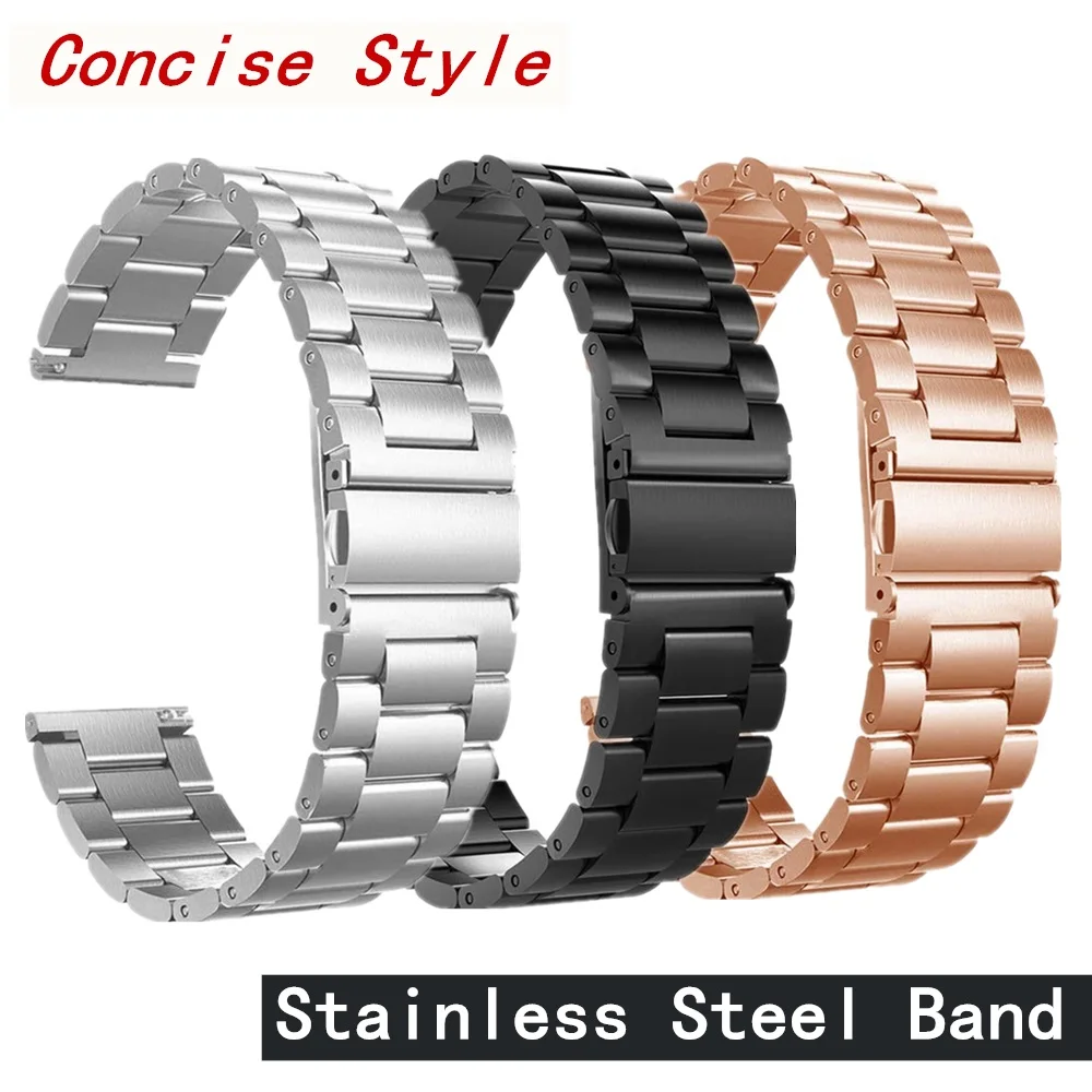 

Wrist Strap for Samsung Galaxy Watch Active/42mm 20mm Stainless Steel Watchband for Garmin Vivoactive 3/3 Music/3 HR/Vivomove HR