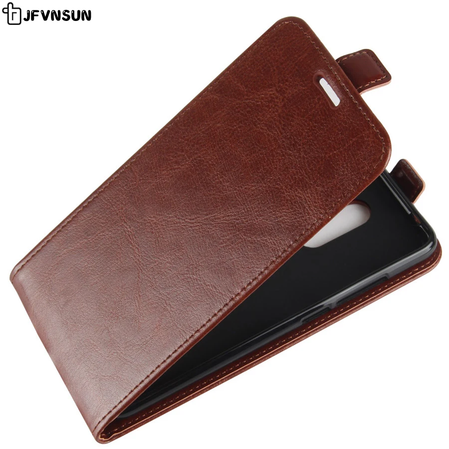 JFVNSUN Case For Xiaomi Redmi 5 Plus Redmi 5 Case Retro Vertical Leather Silicone Magnetic Flip Cover for Redmi 5 Plus Phone Bag