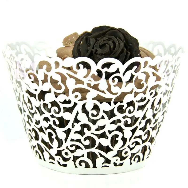 50pcs Little Vine Lace Laser Cupcake Wrapper Paper Liners Hollow Baking Cups 50pcs Little Vine Lace Laser Cupcake Wrapper Paper Liners Hollow Baking Cups