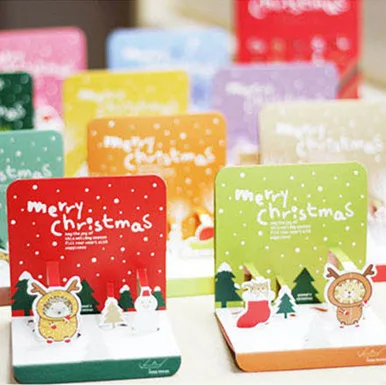 1 шт. 10375 корейские канцелярские товары оптом длинные большие рождественские открытки поздравительная открытка Рождественская открытка