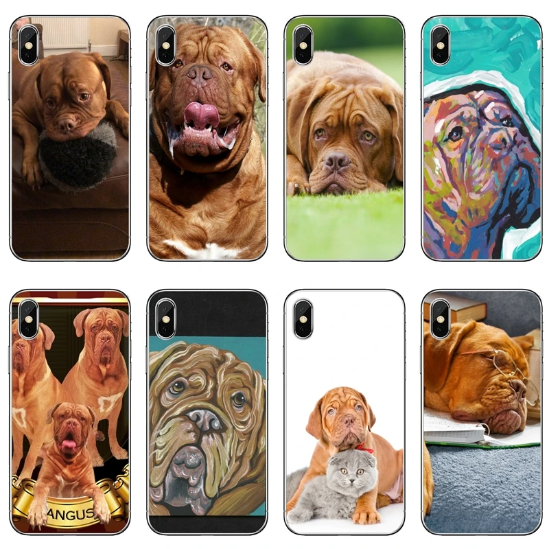 Dogue de Bordeaux dog для Apple iPhone 8 7 plus 6s 6 plus X XR XS Max SE 5s 5c 5 4s 4 Мягкий чехол из ТПУ для телефона