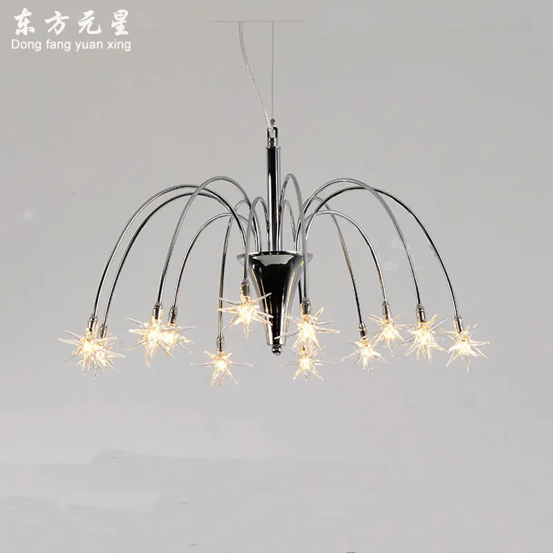 

led chandelier light LED lamp for bedroom creative meteor shower style art lighting