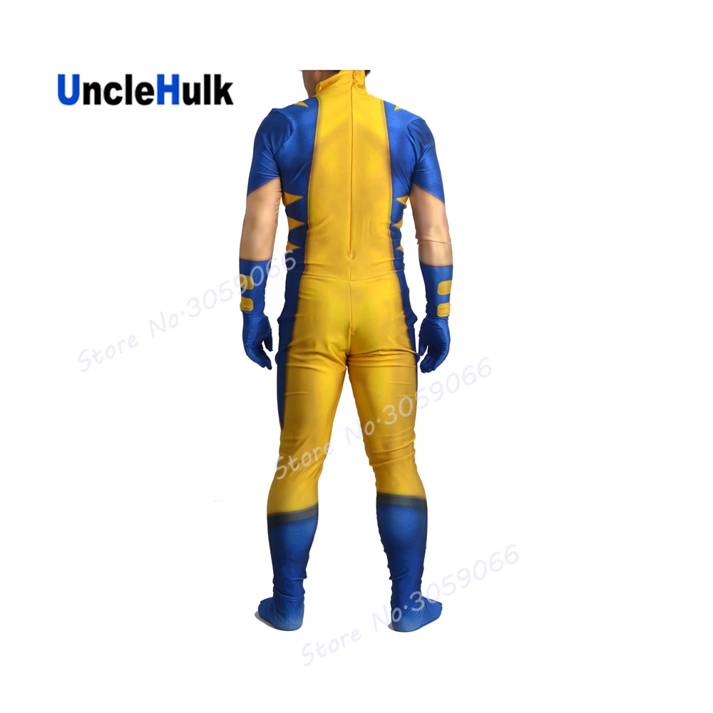 X-men James Logan Howlett желтый и синий спандекс костюм из лайкры | UncleHulk