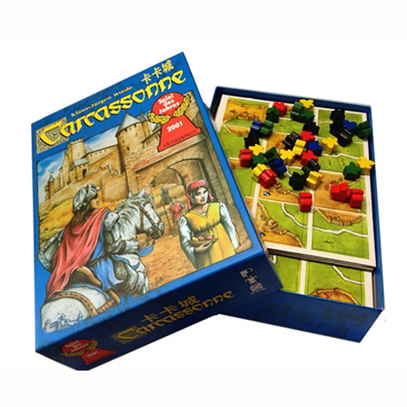 Carcassonne Board Game 2 5 Players Cards Game For Party Family Friends Easy To Play With