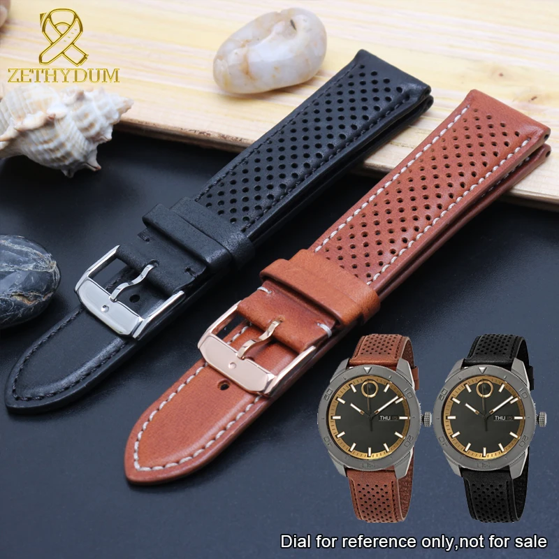 Кожаный ремешок для часов 20 мм, двойной слой из воловьей кожи, браслет из натуральной кожи 21 мм, ремешок для часов в минималистическом стиле, наручные часы