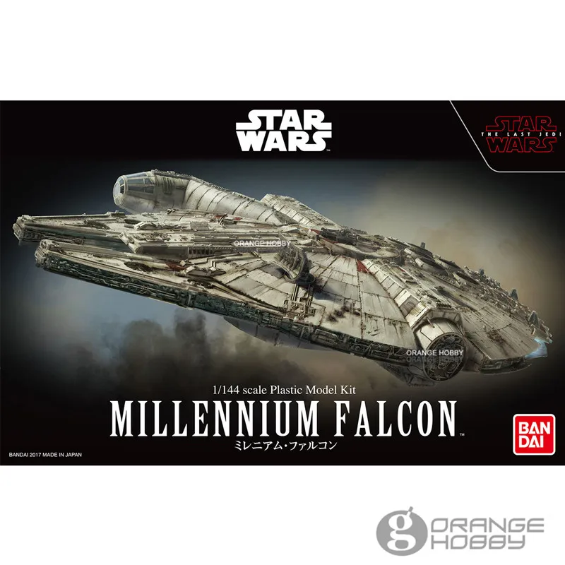 OHS Bandai Звездные войны 1/144 Сокол Миллениум TLJ Ver. Шкала сборки наборы пластиковых моделей