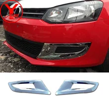 YCSUNZ ABS cromato anteriore nebbia copertura della lampada luci accessori auto Per Volkswagen Polo 6r Mk5 hatchback 2009-2016 2011 2013 2014 2016