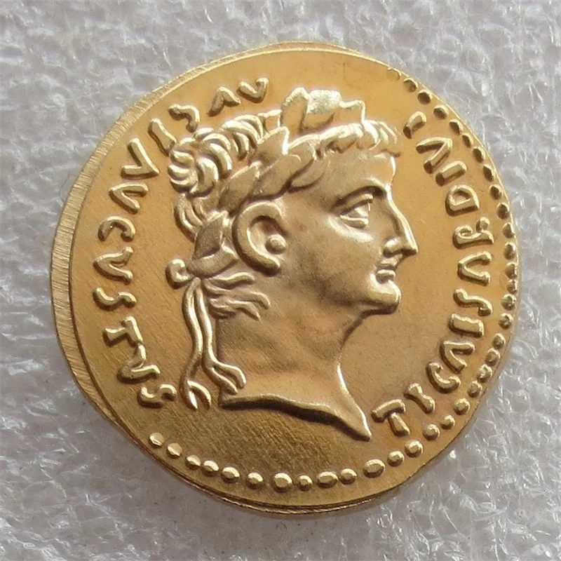 Souvenir Ancient Roman Aureus Coin of Emperor Tiberius
