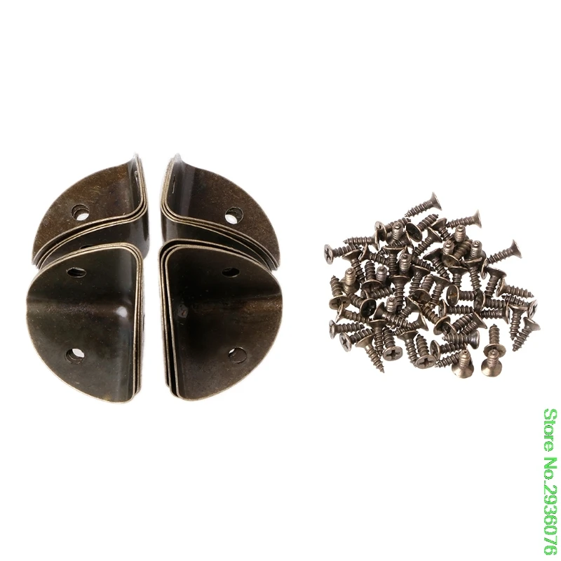 

New 12 Pcs Antique Iron Corner Protector Guard For Jewelry Wine Gift Box Wooden Case Drop Shipping