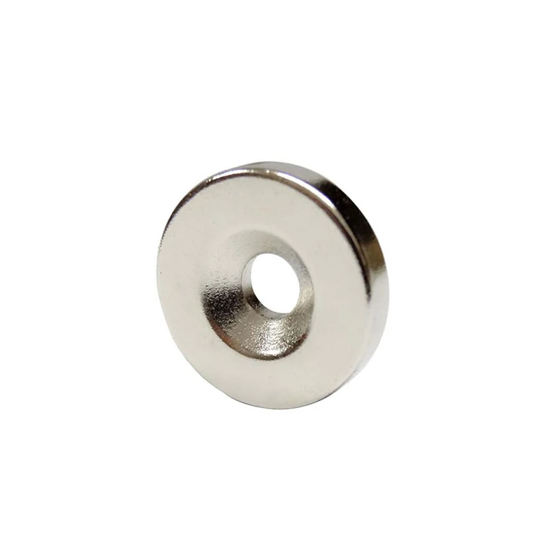 2 шт 25x4 мм отверстие: 4 мм супер сильный круглый неодимовый потайной кольцевой диск Магниты 25x4-4 редкоземельные N35 25*4-4
