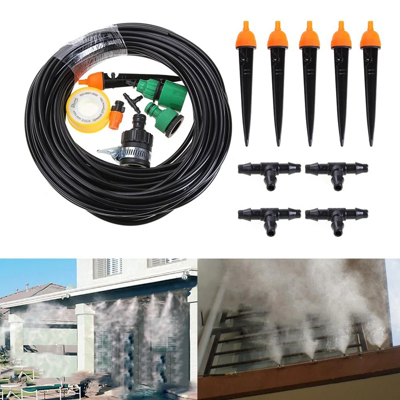 JX-LCLYL 25m Auto Timer Micro Drip Irrigation System Plant Self Watering Garden Hose Tool