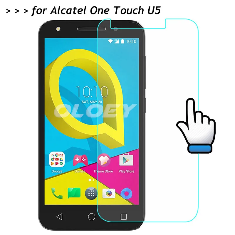 Для Alcatel One Touch U5 закаленное Стекло с уровнем твердости 9 H спереди Экран защитная