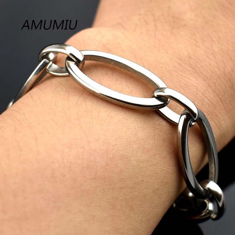 Браслеты из нержавеющей стали AMUMIU 2017 ювелирные изделия цепочка для женщин и