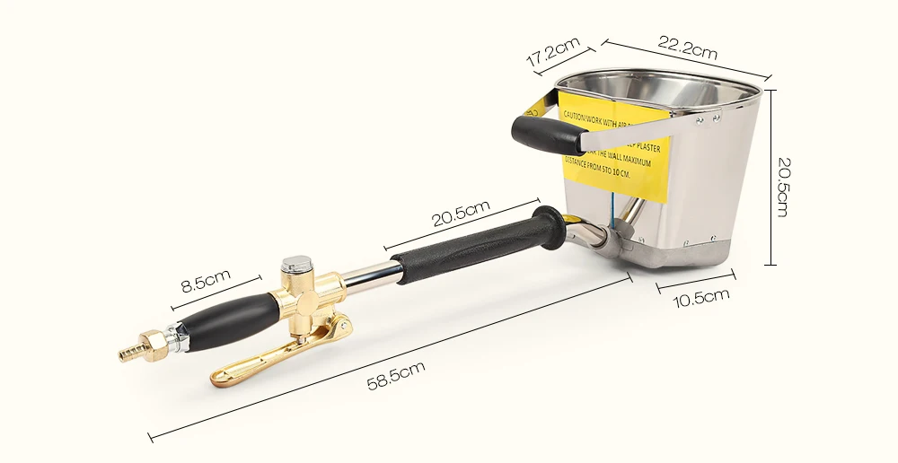 4-5L раствор цемент пистолет-распылитель с бункером ведро Стены Опрыскиватель штукатурный гипс распылитель цемент пистолеты-распылители бетон штукатурный гипс