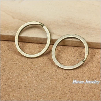 

25 PCS New fashion antique bronze 30*30*2 mm Round Keychain Split Rings Keyring Keychain Keyfob Accessories