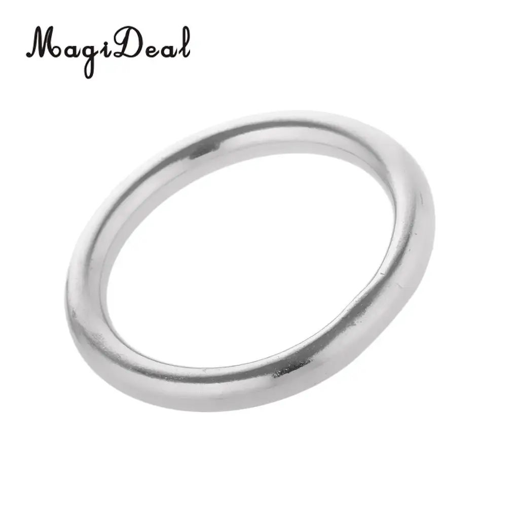 MagiDeal Durable Seamless Stainless Steel O Round Rings Circle Craft Webbing Boat Marine O Ring for Kayak Canoe Rowing Boat Acce