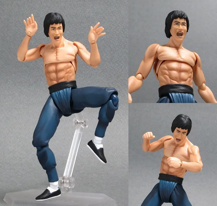 

14cm Bruce Lee 266 Movable Kung Fu Fight movie action figure PVC toys collection doll anime cartoon model for Christmas gift