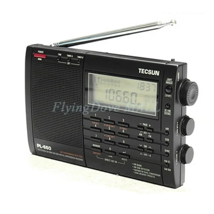 TECSUN PL-660 радио-приемник SSB VHF AIR Band Радио ресивер FM-/MW/SW/LW радио многодиапазонный двойной преобразования цифровой приемник