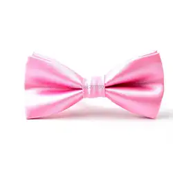 Однотонные розовые галстук-бабочка Бабочка галстуки для мужчин pretied галстук 2018 12 цветов