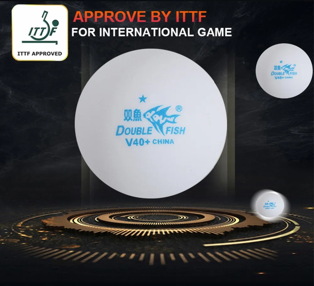 Натуральная 100 шаров Двойной Рыба Volant V40+ одна звезда настольный теннис шары ABS полимера пинг-понг мяч утвердить по ITTF тренировочный мяч