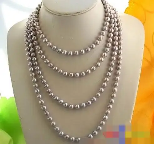 

song voge gem nanJ2342 GRAY ROUND FRESHWATER CULTURED PEARL NECKLACE