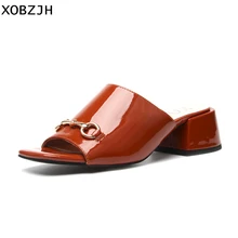 Low Heel Summer Sandals Women Shoes 2019 G Style Brand Slip On Luxury Designer Sandals Ladies Slippers Shoes woman block heels Low Heel Summer Sandals Women Shoes 2019 G Style Brand Slip On Luxury Designer Sandals Ladies Slippers Shoes woman block heels