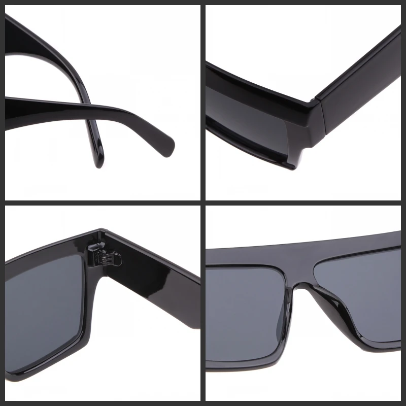 Негабаритные Квадратные Солнцезащитные очки женские дизайнерские брендовые Ретро Винтажные большие мужские черные солнцезащитные очки женские UV400 прозрачная оправа