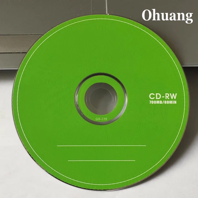 Wholesale 10 Discs Grade A Green Blank Cd Rw Disc In