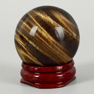 1 шт. 40 мм Диаметр натуральный тигровый глаз драгоценный камень сфера хрустальные шары фэн-шуй домашний декор - изображение