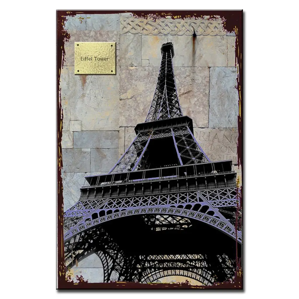 Classic Eiffel Tower Oil Painting On Canvas Unframed Modern Wall