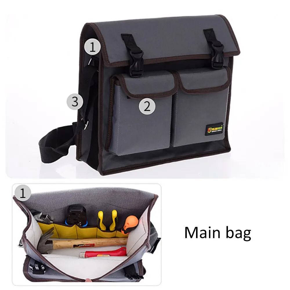 Tool Bag Toolkit Electrician tool Single Shoulder Bag Hardware Waterproof Wear-resistant Oxford Cloth tools belt bag Multiuse tool pouch