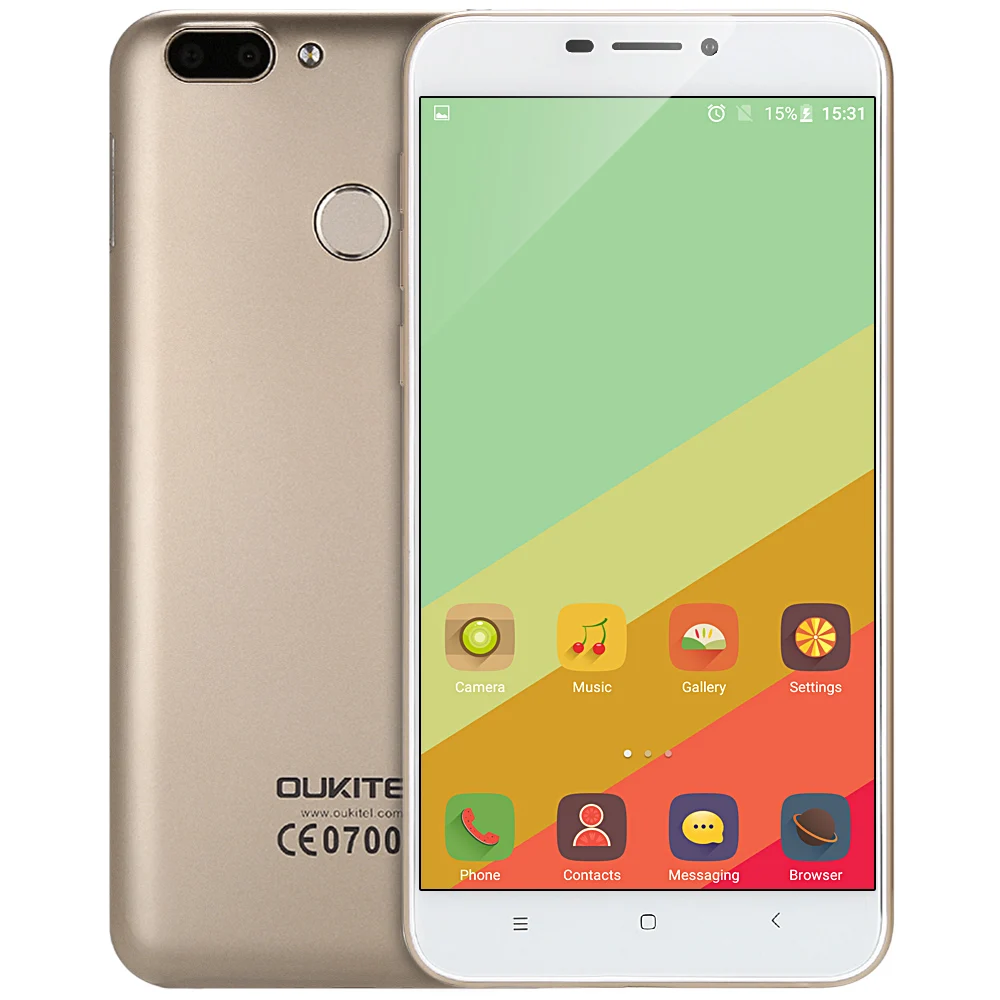 OUKITEL U20 плюс 4 г Phablet 5 ''ips Экран Android 6 0 MTK6737T ядра 1 ГГц 2 ГБ + 16 5MP 13MP камеры