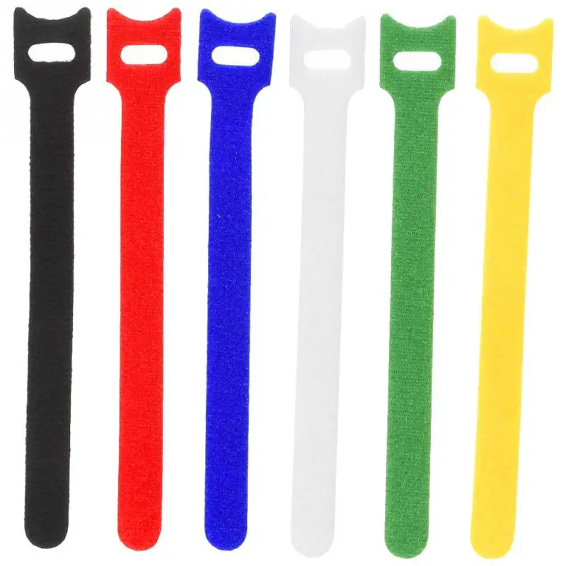 

100pcs 1.2*15cm Nylon Resusable Cable Ties with Eyelet Holes back to back cable tie nylon hook loop fastener management #029