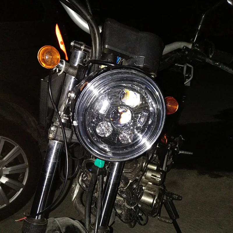 FAUDIES 7 дюймов мотоцикл черный " светодиодный проектор фары для Harley мотоцикл Road King FLHX для Jeep Wrangler JK CJ 07-15