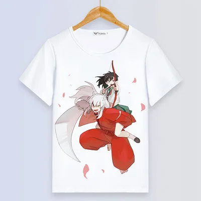 Inuyasha, футболка, аниме, кикио, футболка, женская футболка, Higurashi Kagome Sesshoumaru, косплей, короткий рукав, топы, мужские футболки - Цвет: 013