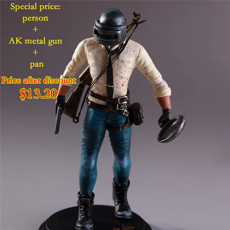 

3D Game 98K AK47 Playerunknown's Battlegrounds Player Eat Chicken Pubg Action Figure Model Winner Chicken Dinner Children Gift