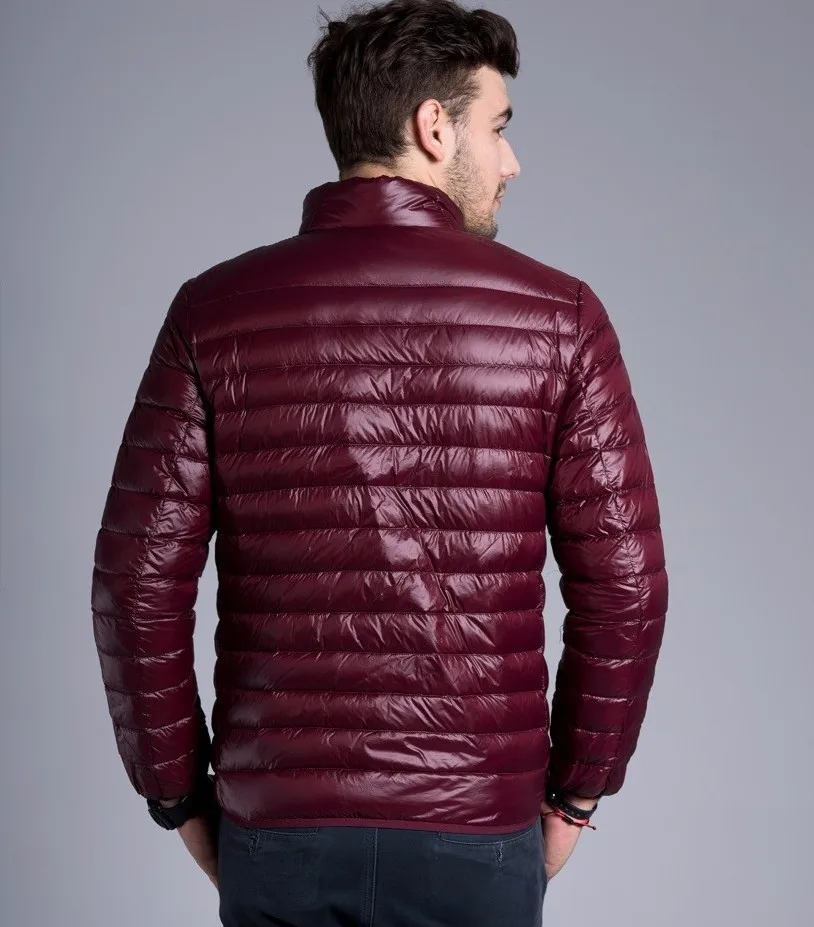 Мужские теплые куртки, одноцветные, тонкие, дышащие, зимняя куртка ...