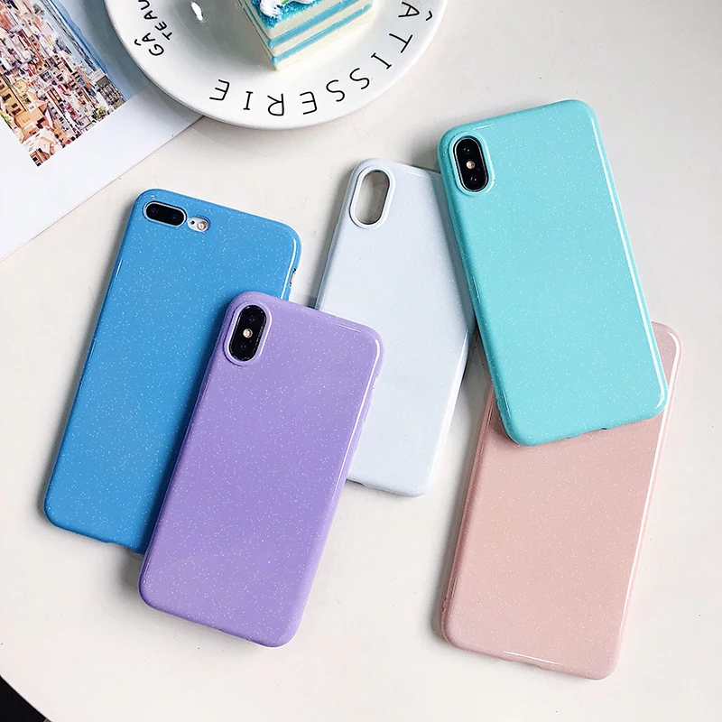 

Smooth Candy Colors Silicone Phone Cases for iPhone XS Max XR X 7 8 Plus 6s Ultra Slim Cover for Samsung Galaxy S8 S9 Plus Note9