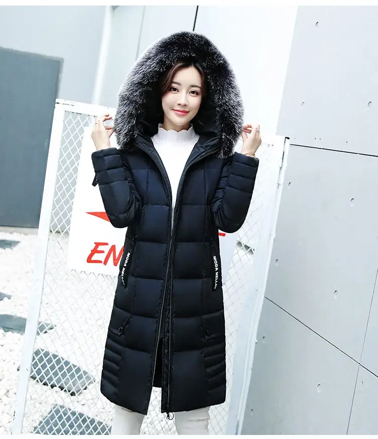 Winter Jacket Women Women's Parkas Long Coat Parka Women 2018 With Artificial Fur Collar Hooded Cotton Coats And Jackets LZ970 (21)