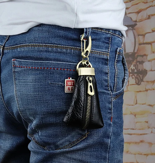 Брендовый дизайн, организованный высококачественный смарт-кошелек из натуральной кожи для ключей, DIY Автомобильный брелок, EDC Карманный держатель для ключей