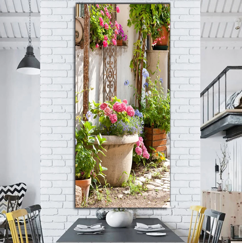 Beste 3 stks Koninklijke tuin Bloemen Landschap Schilderij Canvas kerstversiering Modulaire Foto decor voor thuis geen frame