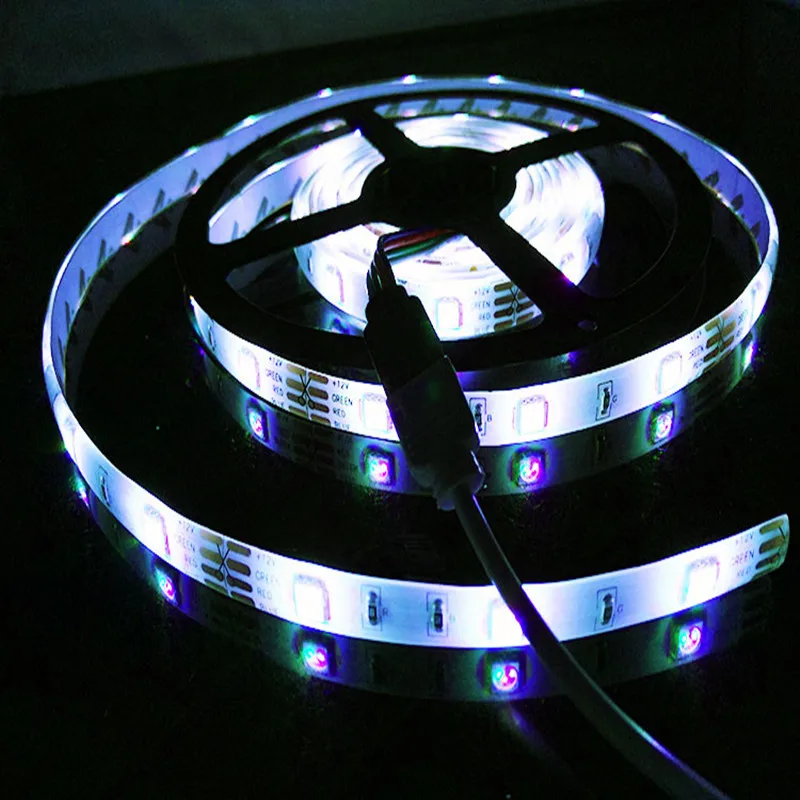 Водонепроницаемая светодиодная ленсветильник rgb 5050 smd 5 м 10 IP65 гибкая лента 12 В