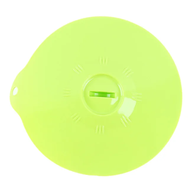 Прозрачный зеленый силиконовый Крышка-чаша, сковорода Крышка для кастрюли силиконовая форма разлива Пробка Крышка круговой кухня гаджеты - Цвет: green