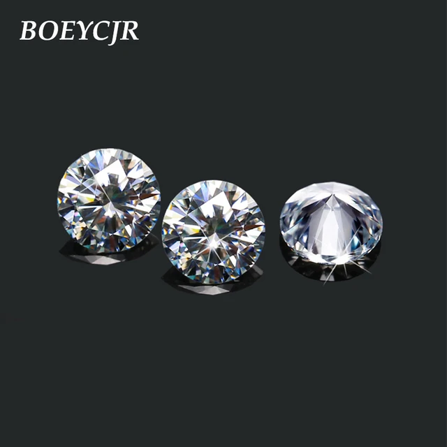 US $40.80 BOEYCJR Color Round Brilliant Moissanite Loose Stone Excellent Jewelry