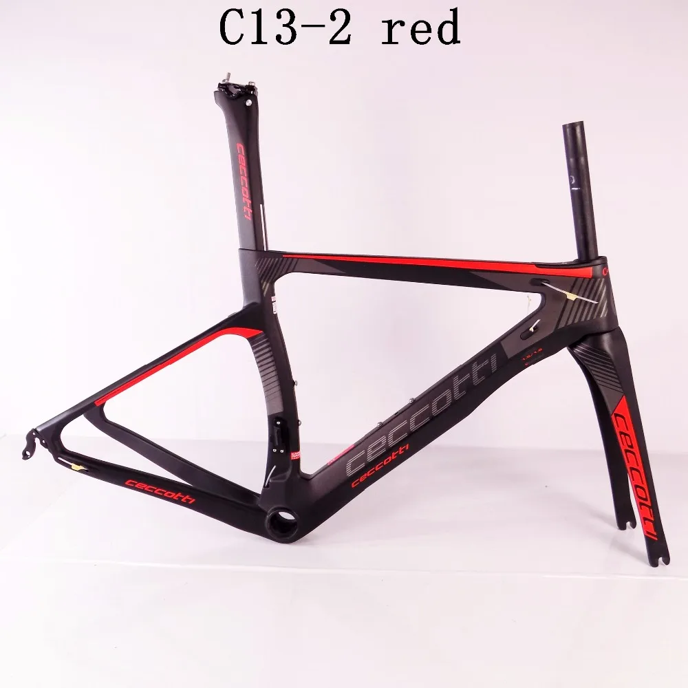 

2017 Ceccttio brand C13-2 red carbon road bike bicycle frame T1100 UD /3k PF30 carbon bike road
