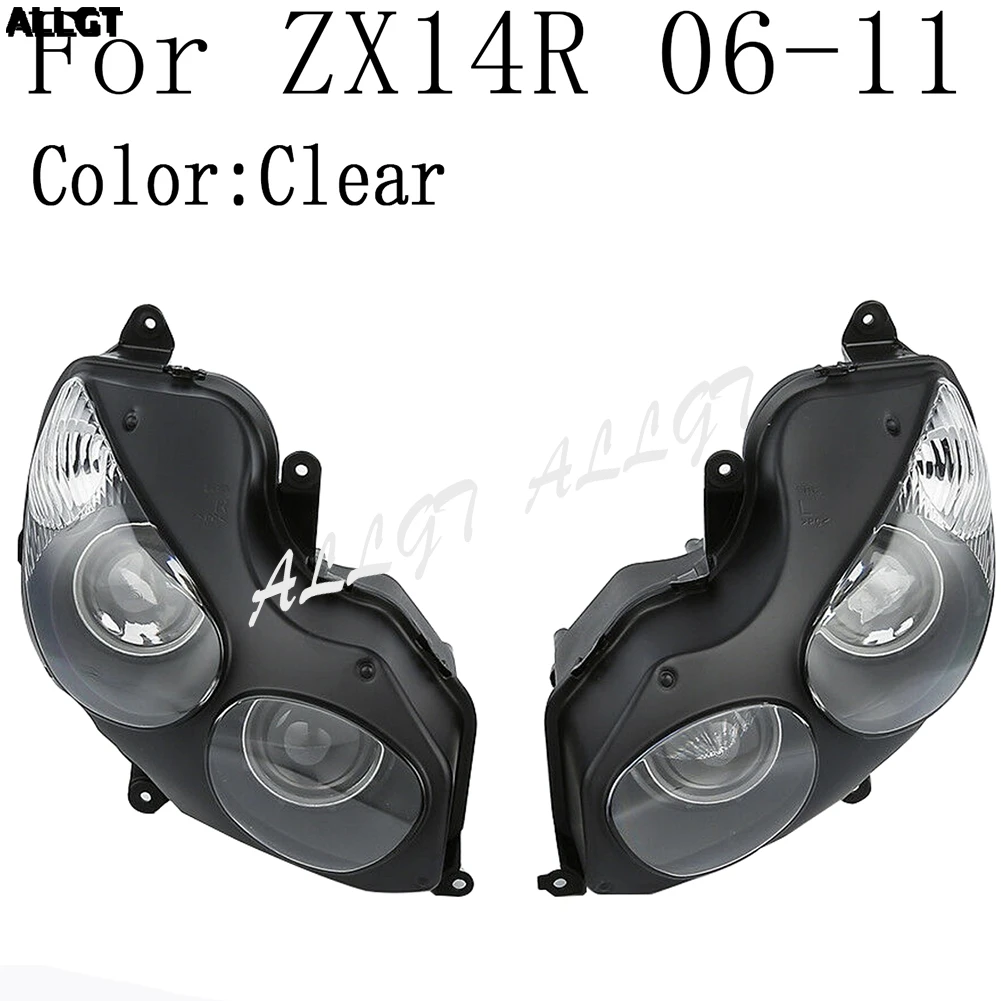 Мотоцикл Передние фары фара в сборе для Kawasaki ZX14R 2006 2007 2008 2009 2010 2011 2012 2013