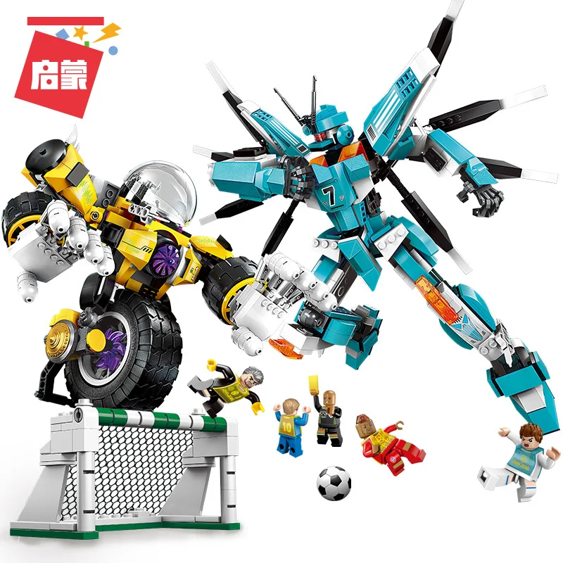 

Enlighten Building Block Super Soccer World Cup Decisive Battle 5 Figures 938pcs Educational Technic Bricks Toy For Boy Gift